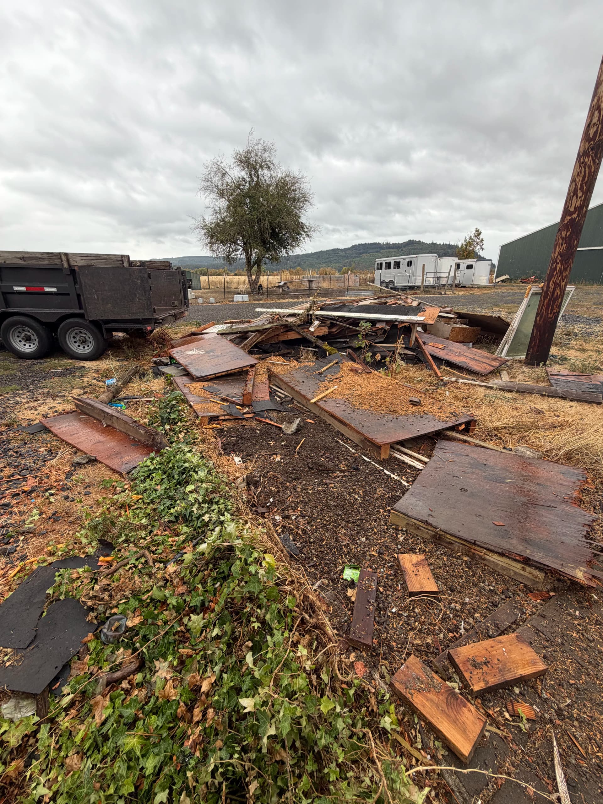 Collapsed Shed Debris Removal in Scio Oregon image