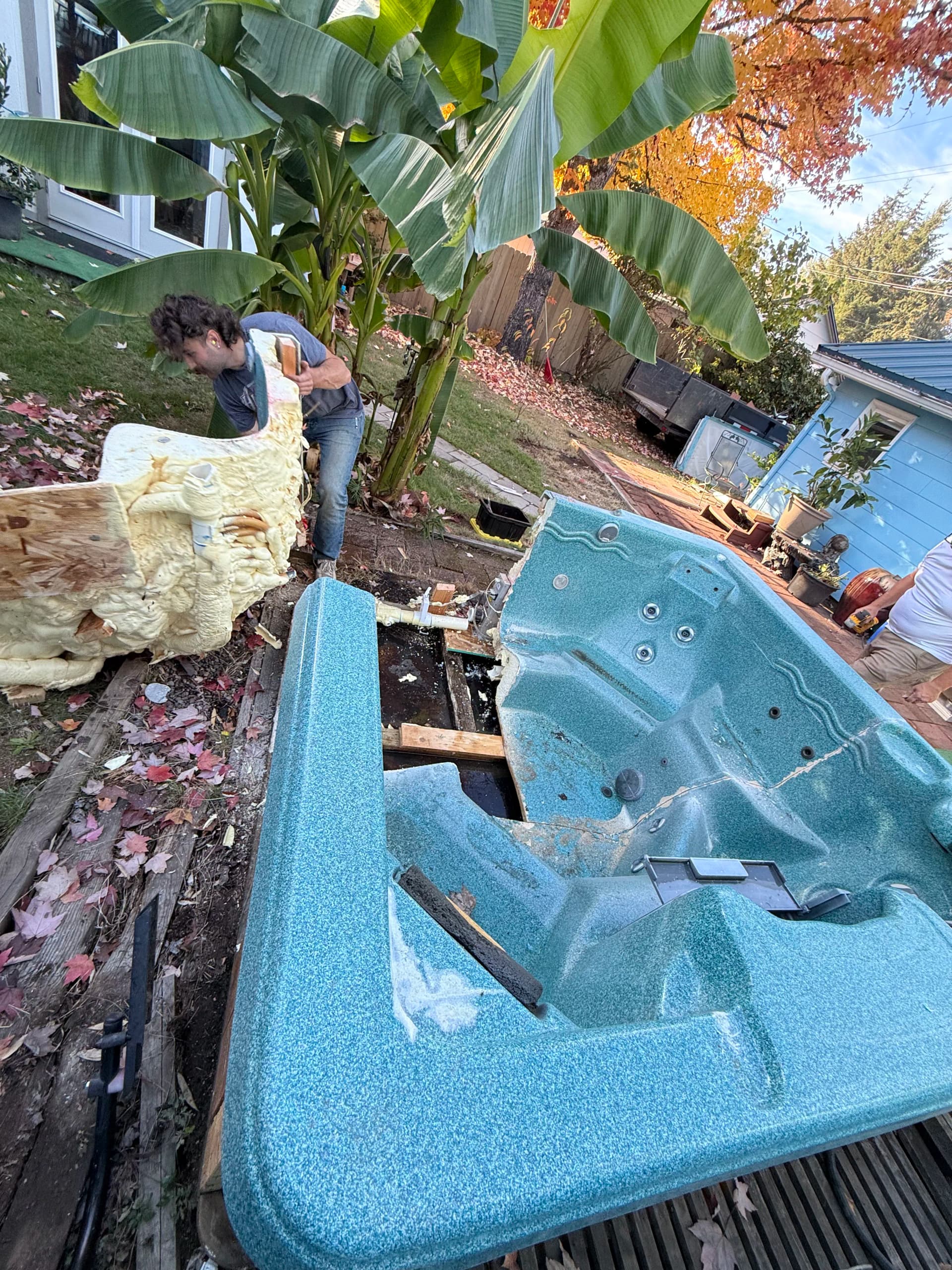 Gallery photos for How We Break Down and Haul Away an Old Hot Tub: Image #2